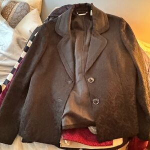 Sigrid Olsen Black Textured Blazer